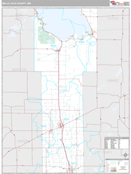 Mille Lacs County, MN Wall Map Premium Style